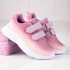 Gyermek Shelovet kétszínű tépőzáras sportcipő ibolya sokszínű 1