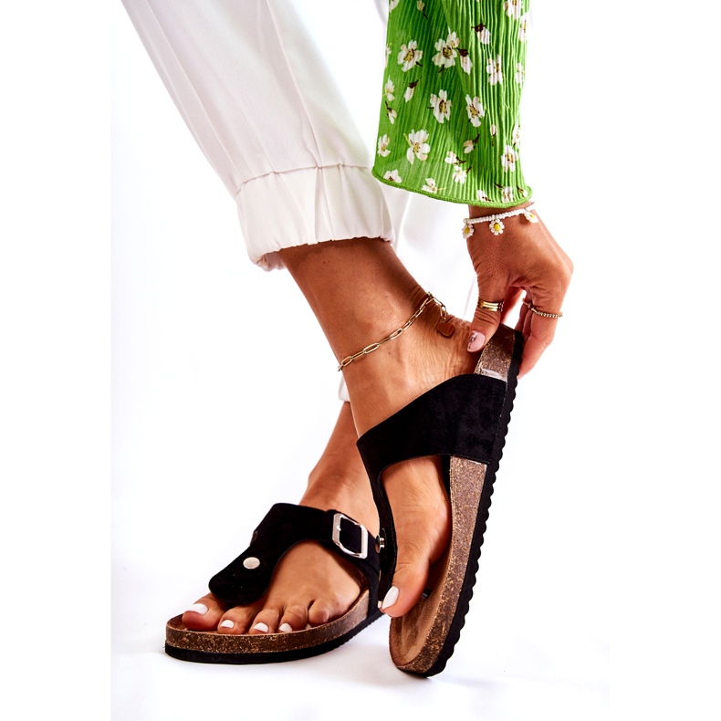 FB1 Női papucs csattal Fekete Elina 2