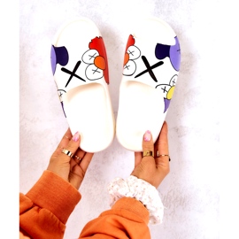 Gumi flip -flopok fehér nyomtatással 4