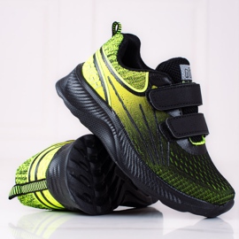 Shelovet fiú tornacipő dupla tépőzárral, fekete és sárga 1