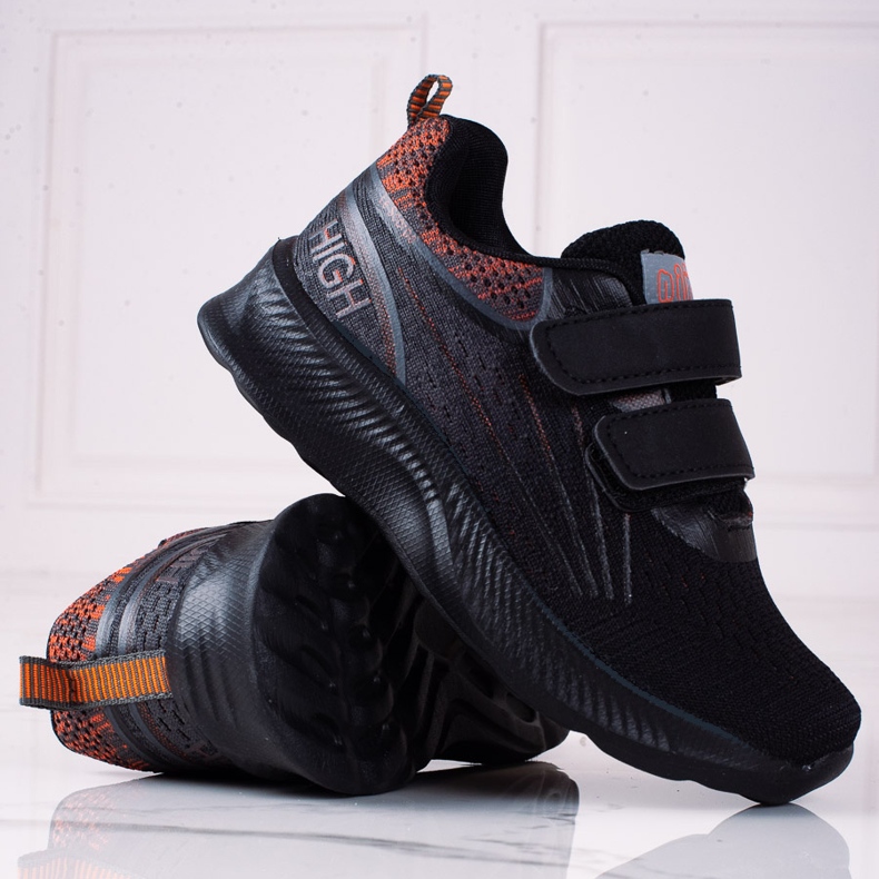 Shelovet fiú tornacipő dupla tépőzáras fekete 1