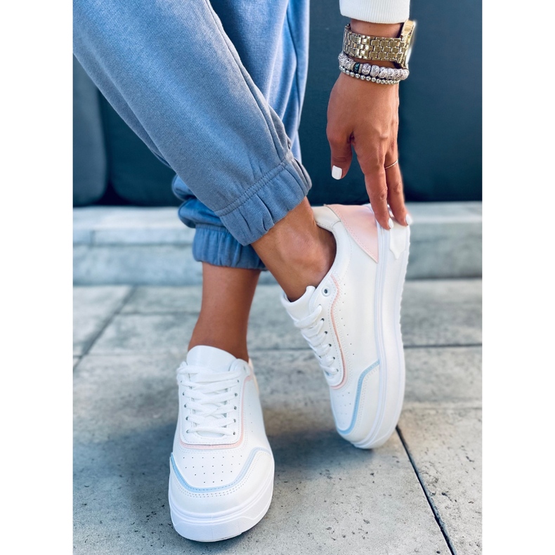 Eila Pink tornacipő fehér kék rózsaszín 2