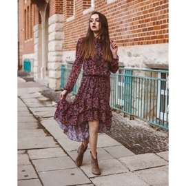 Olivier Női bőrcsizma, amely a földbarna magas sarkú cipővel van szigetelve 3