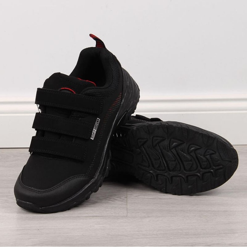 American Club W AM838A Tépőzáras Trekking cipő fekete-piros 1