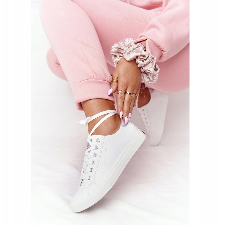 Big Star Női ökobőr cipők Cross Jeans HH2R4001C Fehér 2