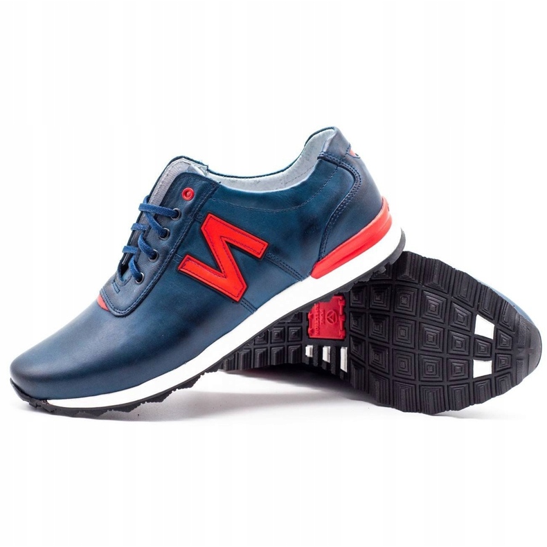 Joker Férfi alkalmi cipő 301J sötétkék piros 3