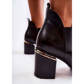 Bőr csizma magas sarkú Laura Messi 2506 fekete 1