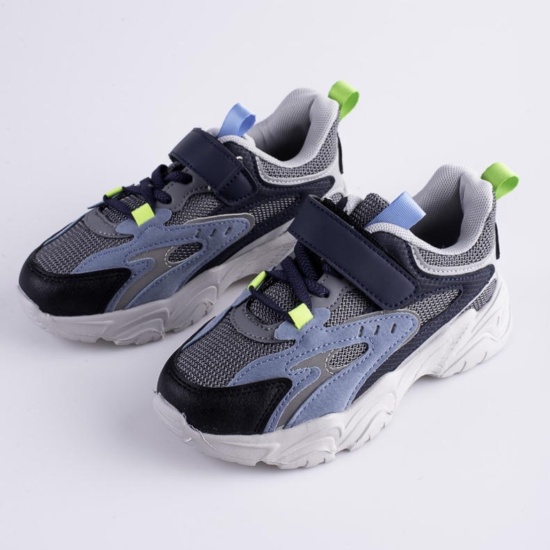 Shelovet fiú tornacipő vastag kék platformon sötétkék sokszínű 2