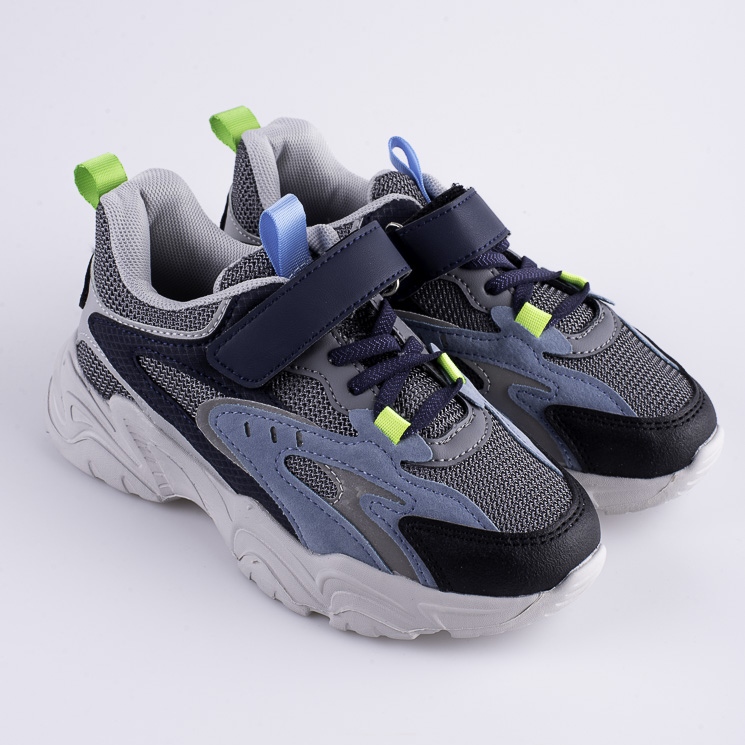 Shelovet fiú tornacipő vastag kék platformon sötétkék sokszínű 1