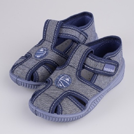 Fiú papucs Viggami Daniel hímzés szürke 1