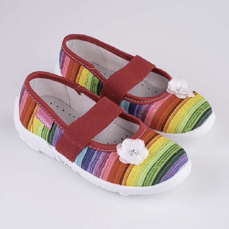 Lány papucs Viggami Ilona díszítéssel sokszínű 1