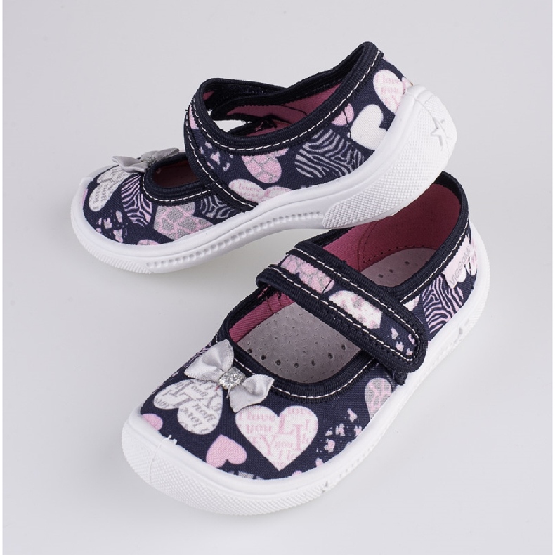 Lány papucsok Viggami Dorothy a szív sötétkék 1