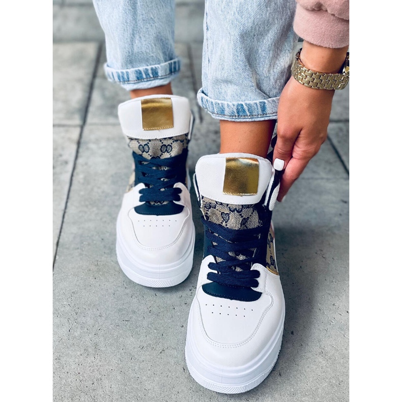 Axel Navy magas szárú tornacipő fehér sokszínű 1