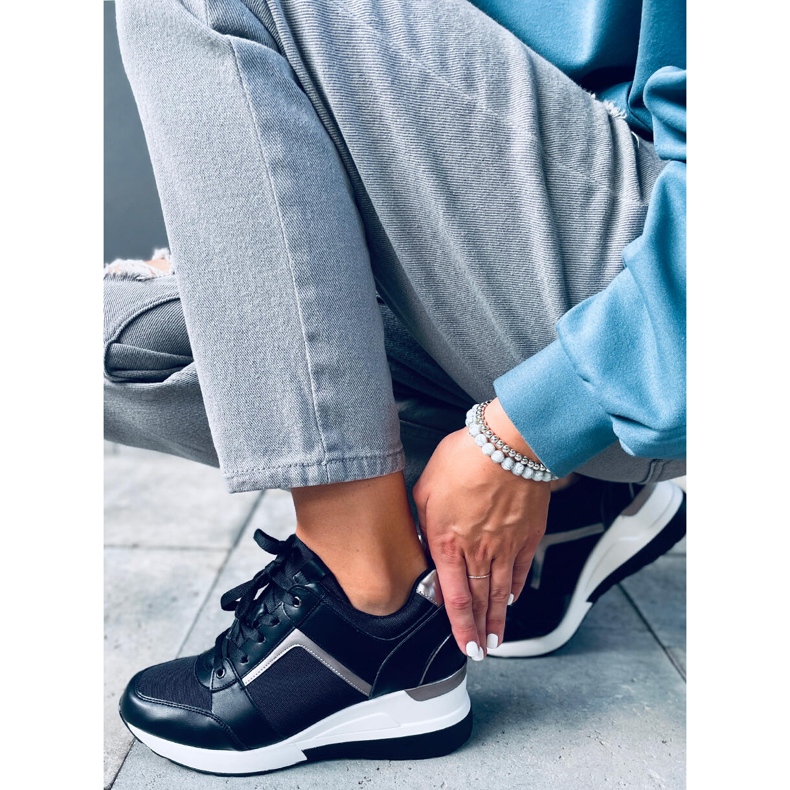 Wisto Black wedge tornacipő fekete 1