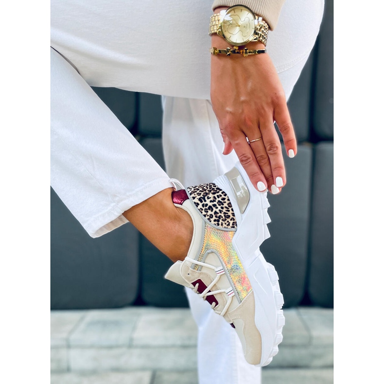 Ebba arany tornacipők bézs piros sokszínű aranysárga 1