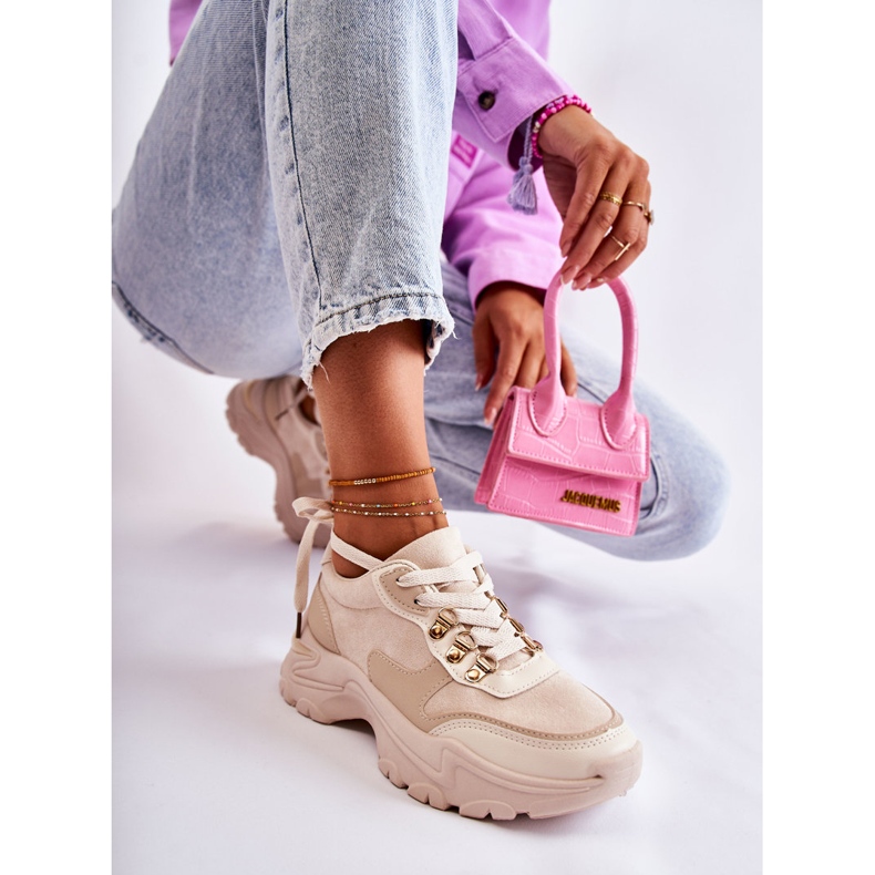 PG1 Női Velúr Sportcipők Cipők Világos bézs Britany 2