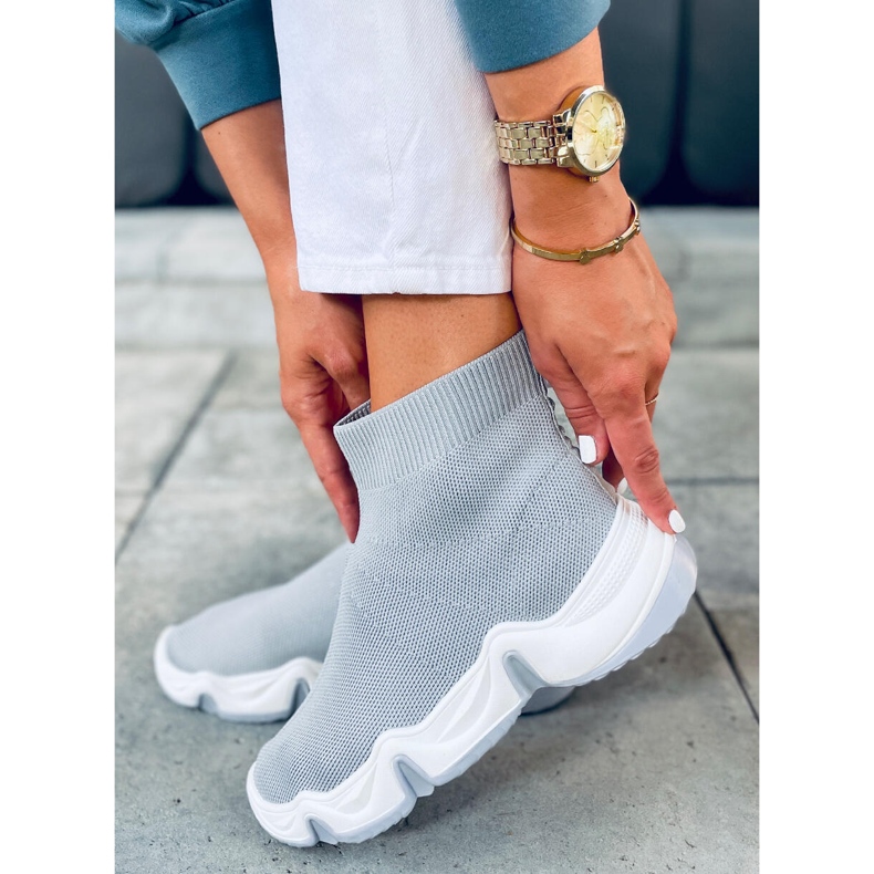 Nova Grey magasszárú zokni szürke 1