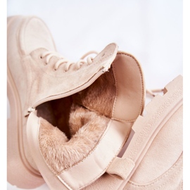 Női velúr bokacsizma bézs Vanita 1