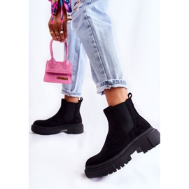 PS1 Fekete Lorea Suede Slip On Worker Boots 2
