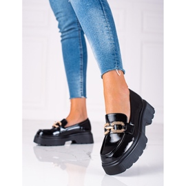 Fekete lakkozott Vinceza cipő 1