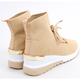 Katrin Khaki zoknis tornacipő bézs 2