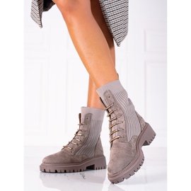 SHELOVET Barna velúr csomós munkások bézs 1