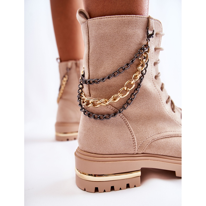 PS1 Velúr meleg csizma Bézs Sorita lánccal 2 PS1 Velúr meleg csizma Bézs Sorita lánccal 2