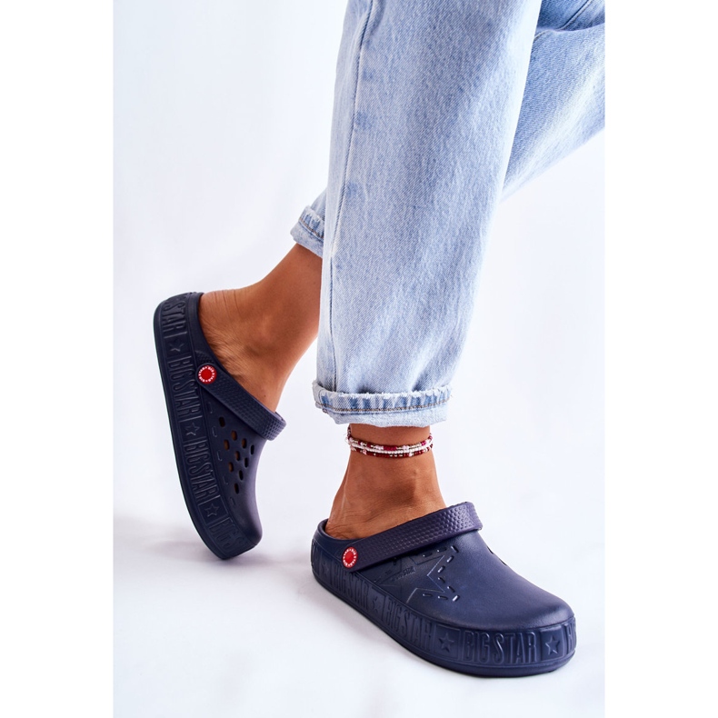 Női könnyű papucs Kroks Big Star II275002 sötétkék 2