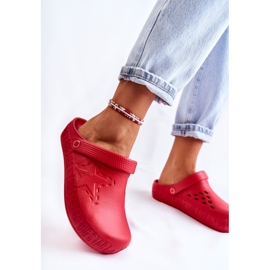 Női könnyű papucs Kroks Big Star II275004 Piros 2