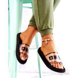 Női papucs Big Star JJ274639 fekete 4