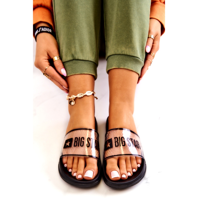 Női papucs Big Star JJ274639 fekete 2