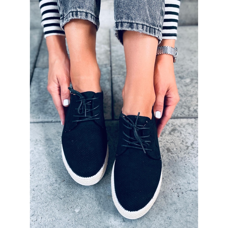 Guermo Black espadrilles fűzős naplopók fekete 1 Guermo Black espadrilles fűzős naplopók fekete 1