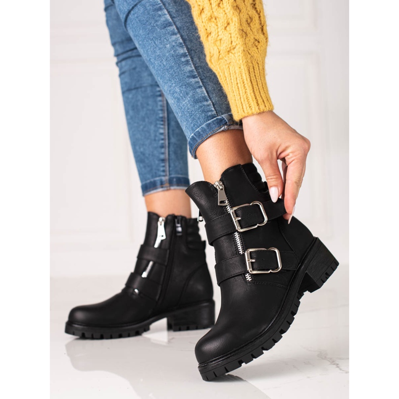 Fekete Shelovet női táskák cipzárral 1