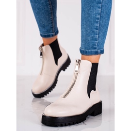 Bézs színű női táskák cipzárral 1