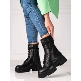 Shelovet női munkások vastag talpon fekete 2