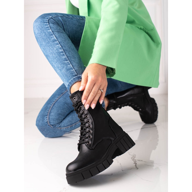 Shelovet női munkások vastag talpon fekete 1