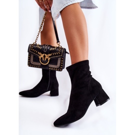 WD1 Velúr női magas csizma fekete Gloriss 2