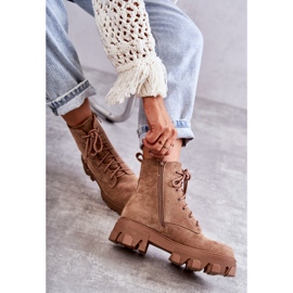 PG1 Velúr meleg csizma Workers Brown Darvin barna 1