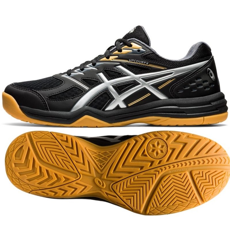 Asics Upcourt 4 1071A053-001 röplabda cipő fekete fekete 1 Asics Upcourt 4 1071A053-001 röplabda cipő fekete fekete 1