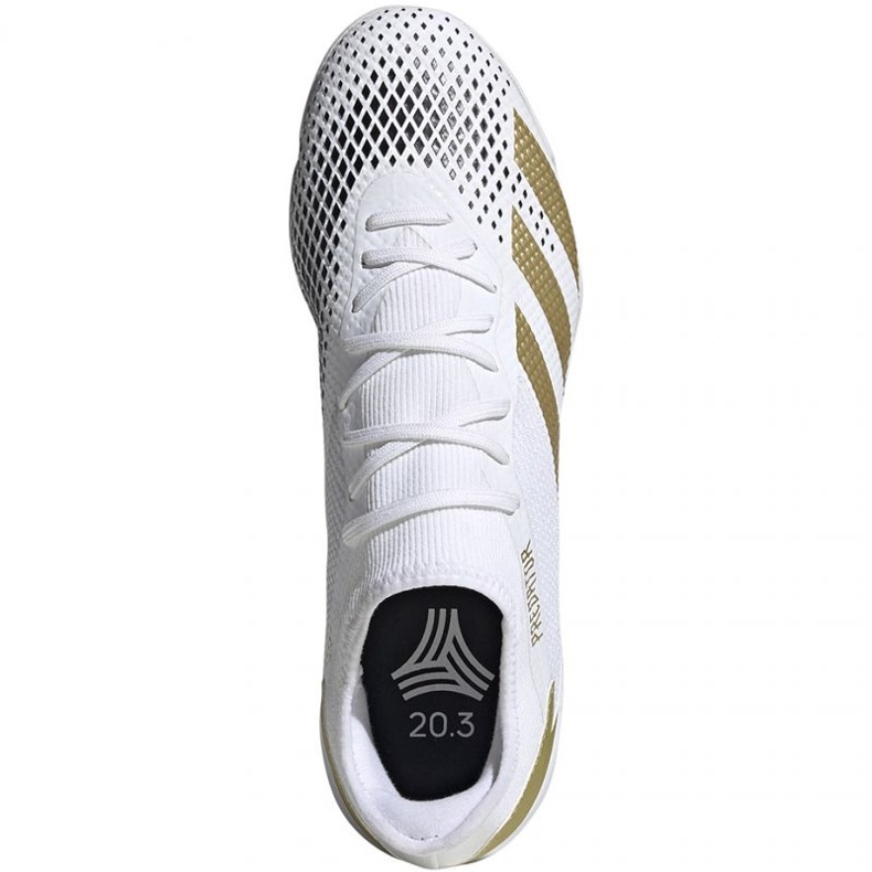 Adidas Predator 20.3 L In M FW9192 futballcipő fehér aranysárga 1