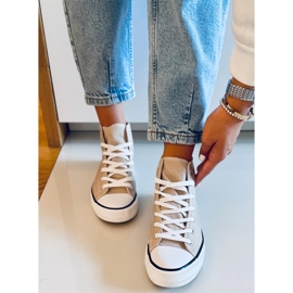 Vászon tornacipő bokához Jude Khaki bézs 1