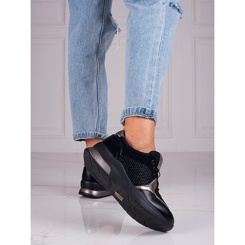 Fekete stílusos Vinceza edzőcipő 1