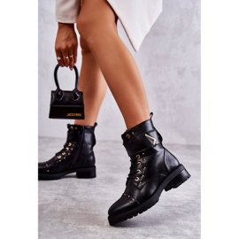 Meleg Eco-Leather Snake Boots Black Colira fekete 1