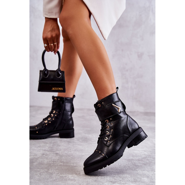 Meleg Eco-Leather Snake Boots Black Colira fekete 1