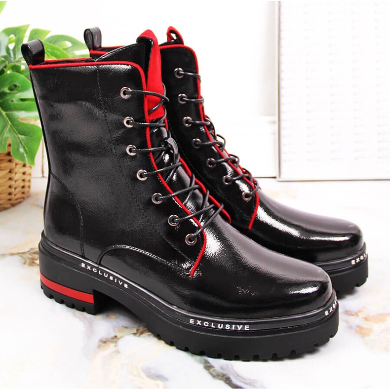 Női lakkozott és szigetelt fekete Filippo munkások 2