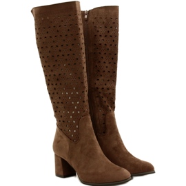 M.Daszyński Áttört csizma barna oszlopon SA156-10 2