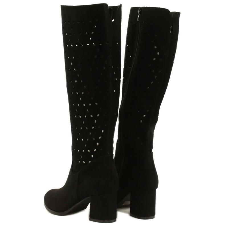 M.Daszyński Áttört csizma egy rúdon Fekete SA156-10 3