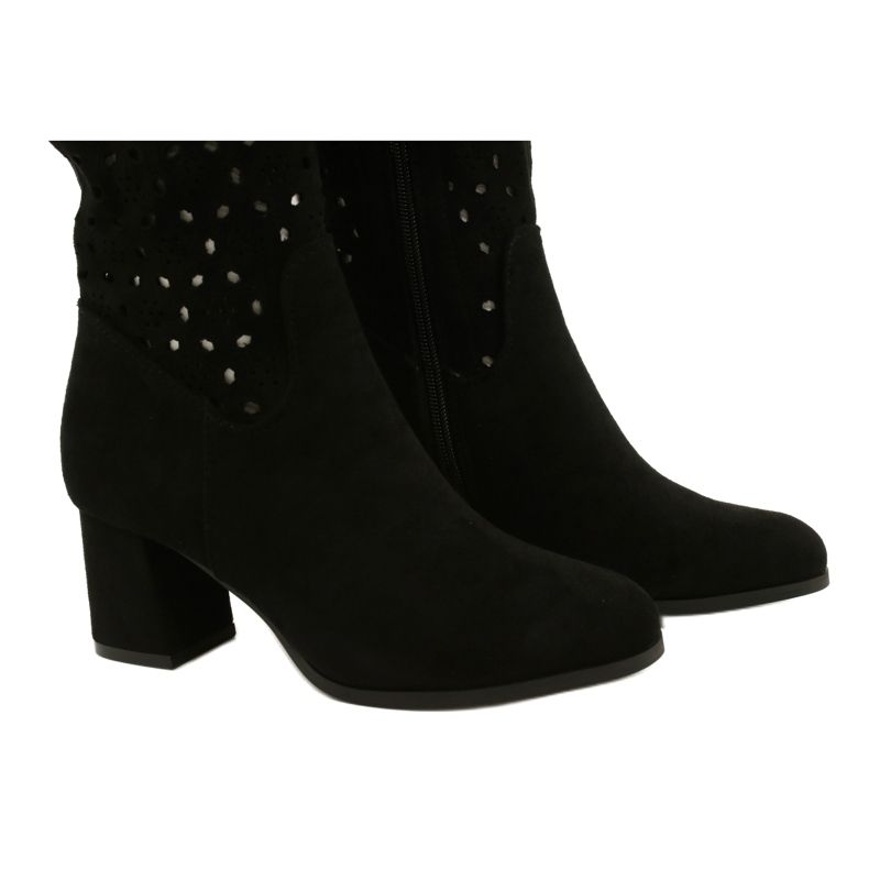 M.Daszyński Áttört csizma egy rúdon Fekete SA156-10 4