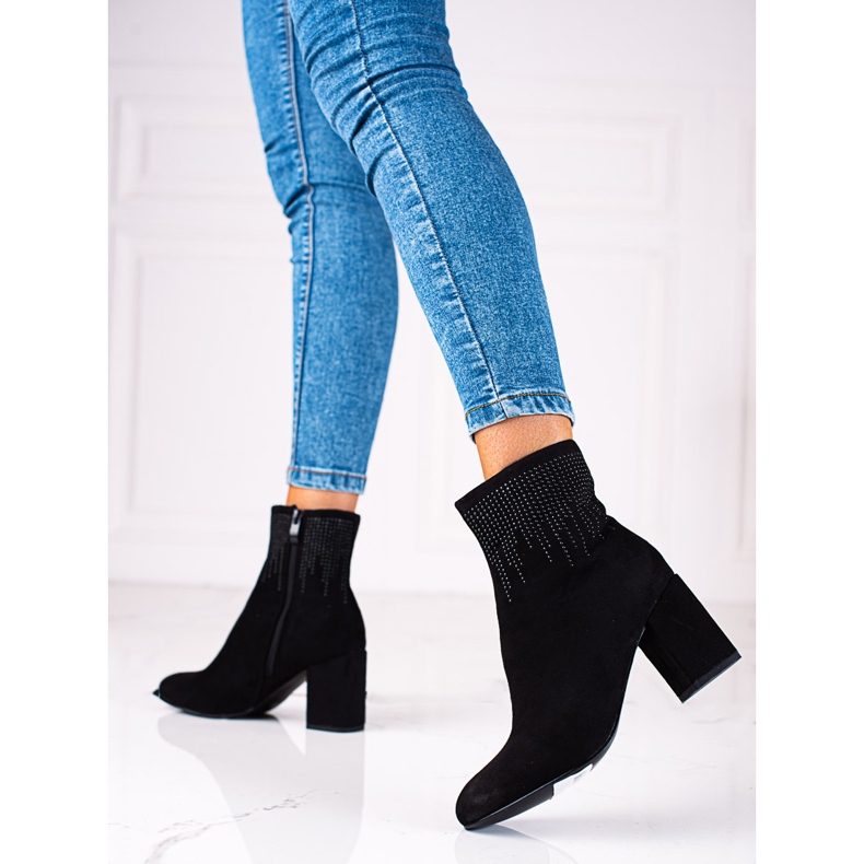 T.Sokolski Női velúr csizma a Sokolski poszton fekete 2