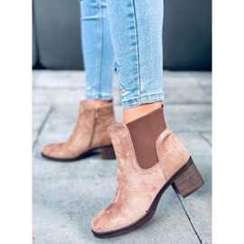 Széles sarkú csizma Fill Beige bézs 1 Széles sarkú csizma Fill Beige bézs 1